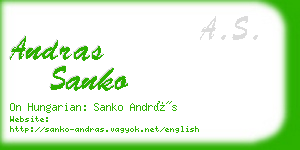 andras sanko business card
